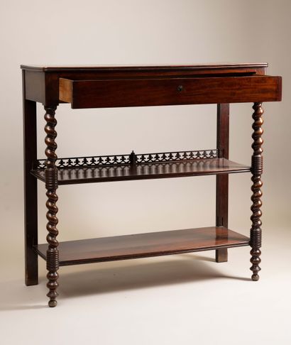 A quadrangular sideboard at counter height,...