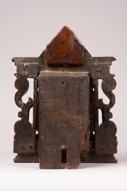 Small oratory with a polychrome and gilded...