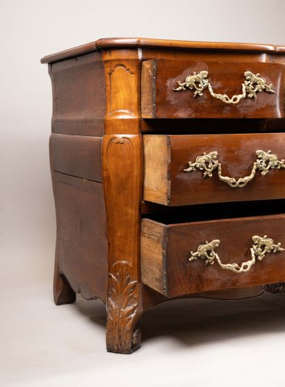 Chest of drawers with beveled sides and a...