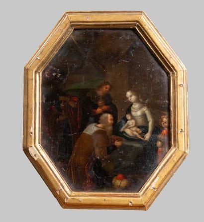 17th-century Flemish School,
Adoration of...