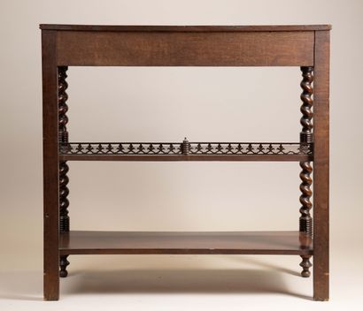 A quadrangular sideboard at counter height,...