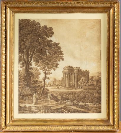 Ecole de la première moitié du XIXe siècle,
Dessin...