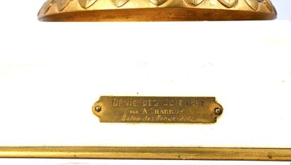 CHARRON A. 
Genius of science. 
Black patina...