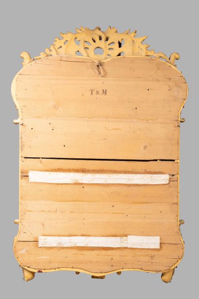 Wall-mounted mirror with molded, carved,...