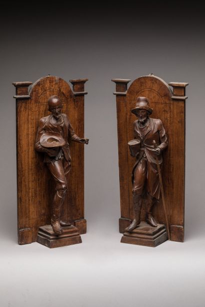 ITALY 18th or 19th century, Two figures representing...