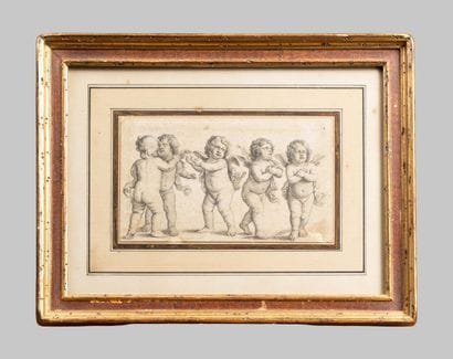 Pieter van Avont, d’après 
Quatre putti 
Gravure
A...