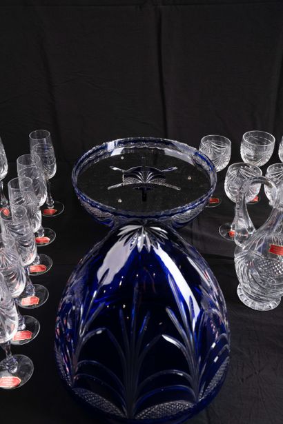 A set of cut crystal glassware from Lorraine,...