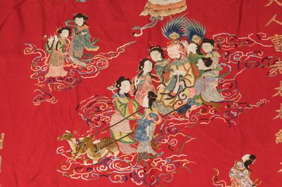 CHINA, 20th century 
Embroidered wool and...