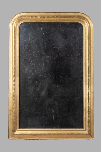 Wall-mounted mirror with a low arch, made...