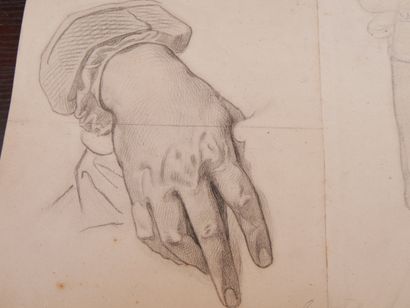 19th-Century French School
Study of a Hand
Graphite...