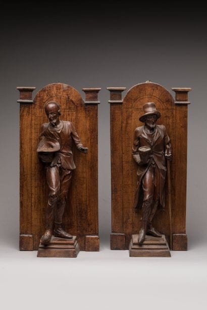ITALY 18th or 19th century, Two figures representing...