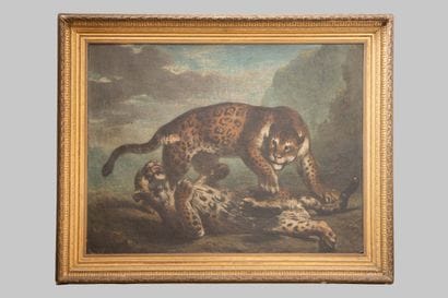 Pierre ANDRIEU (1821-1892)
Deux jaguars
Huile...