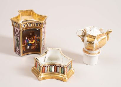 Porcelain Troubadour Teapot (with chips)