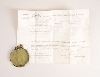 Handwritten letter of French naturalization...