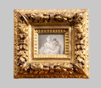 Klingstett (1689–1734), romantic scene, grisaille...