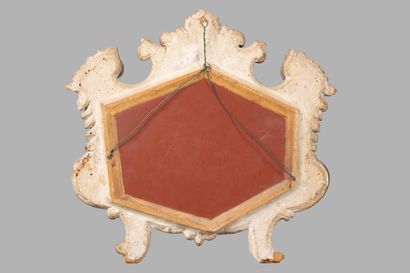 Molded, carved, and gilded wooden mirror,...