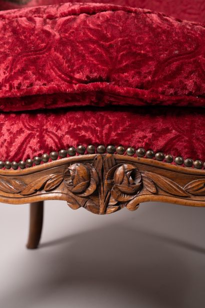 Paire de bergères à dossier cabriolet en...
