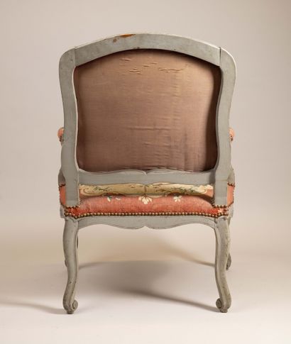 Armchair with a queen-style backrest made...