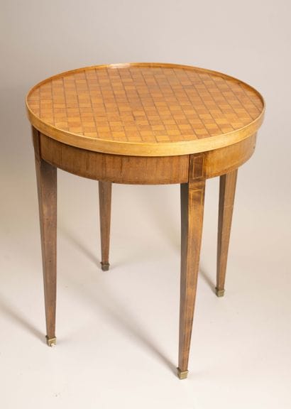 Side table made of solid wood and wood veneer,...