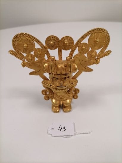 Colombia. Statuette of a bat-man, a shaman...