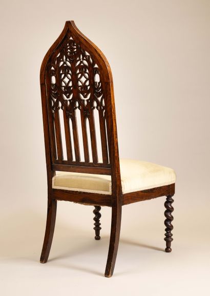 Chair with a flat back in the “cathedral”...