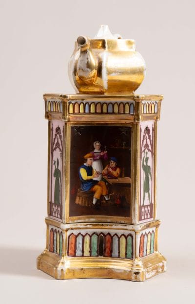 Porcelain Troubadour Teapot (with chips)