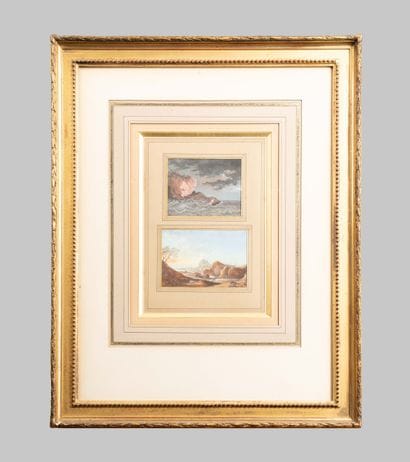 French or Dutch school; two frames each containing...
