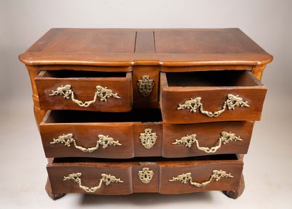 Chest of drawers with beveled sides and a...