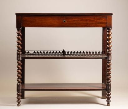 A quadrangular sideboard at counter height,...