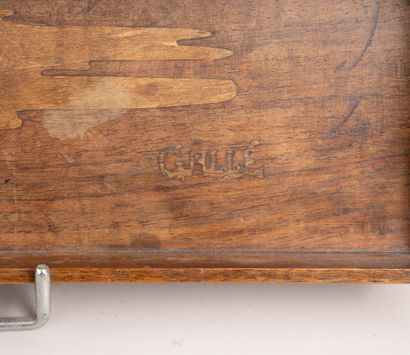 GALLE, Emile
Two-handled serving tray made...
