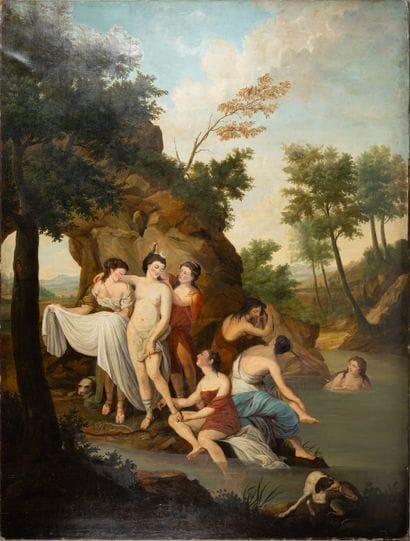 Ecole française du XVIIIe siècle,
La toilette...