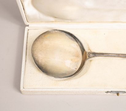 950°/°° silver cookie scoop, net-and-shell...