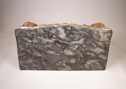 Wall-mounted console table in molded, carved,...