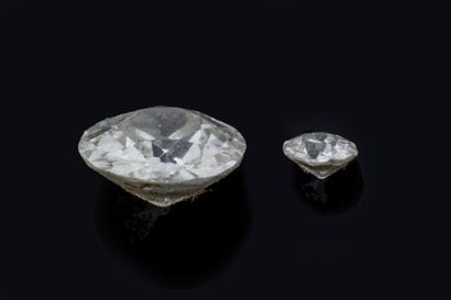 Antique-cut diamond on paper weighing approximately...