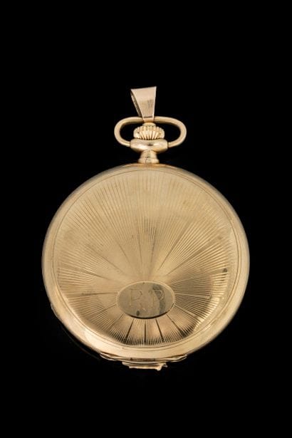 FIDUS. Yellow gold (750) pocket watch. Eagle-head...