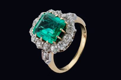 A jewelry ring known as a “Pompadour setting,”...