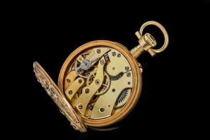 Early 20th-century pocket watch with a yellow...
