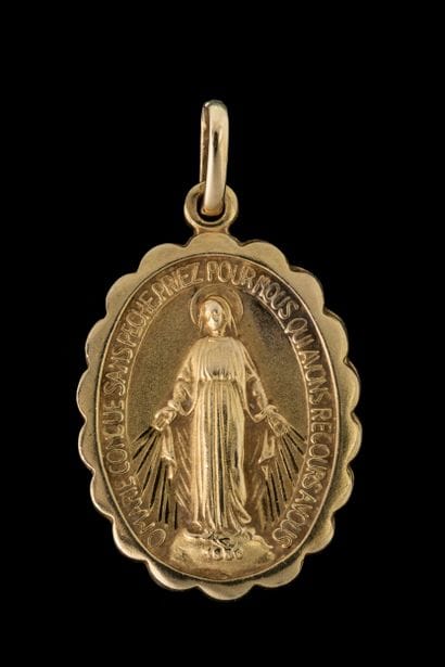 Médaille ovale vierge miraculeuse de la rue...