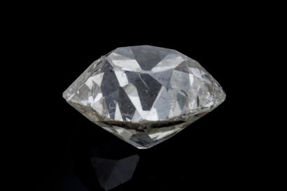 An antique-cut diamond (cushion square shape)...