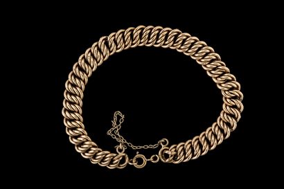 Bracelet maille américaine en or jaune (750...