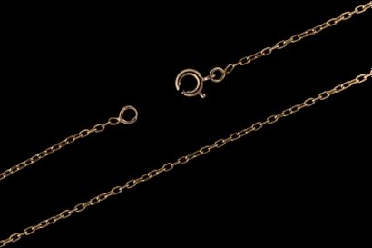 Chaîne maille forçat en or jaune (750 millièmes)....