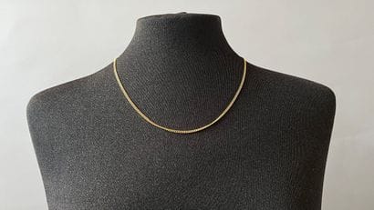 Chaîne maille gourmette en or jaune (750...