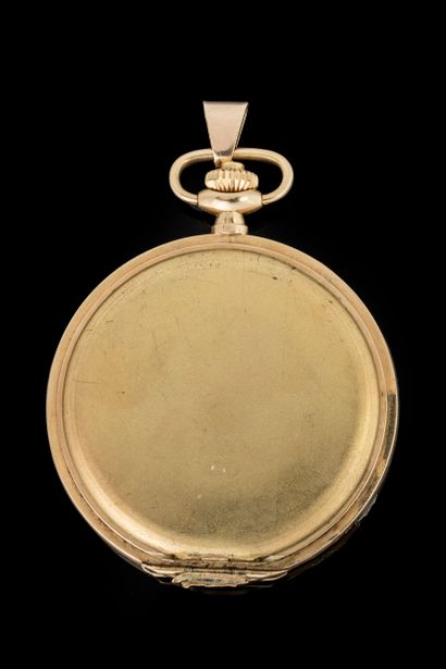 FIDUS. Yellow gold (750) pocket watch. Eagle-head...