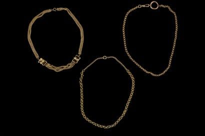 Set of three chains converted into necklaces:
-...