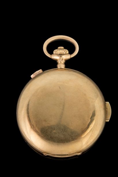 Yellow gold (750) savonnette pocket watch....