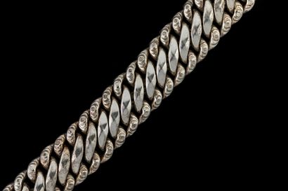 Bracelet maille gourmette en argent (800...