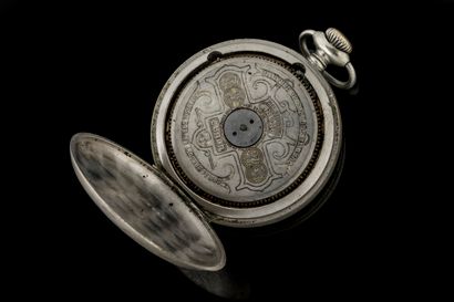 Octomas 8-day silver pocket watch. The back...