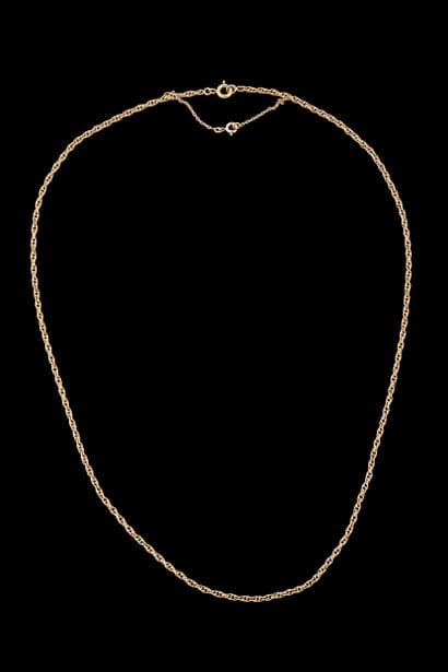 Collier maille torsade en or jaune (750 millièmes)...