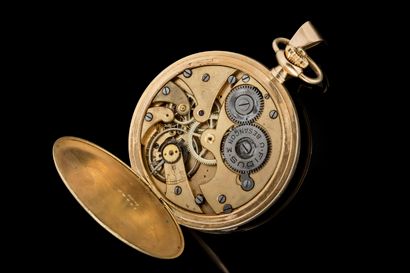 FIDUS. Yellow gold (750) pocket watch. Eagle-head...