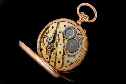 PAUL GARNIER. Pocket watch with yellow gold...